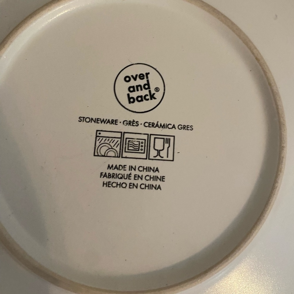 Over and Back. Stoneware.  Set of 3. Salad  Plates. Excellent Condition. - Picture 2 of 3